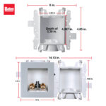 Oatey 37899 Moda 3/8 in. Quarter-Turn F1807 PEX Connection Toilet Supply Box - Image 3