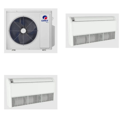 GREE 18000 BTU R-32 21 SEER2 2-Zone Ductless Mini Split Heat Pump System - 12K+12K