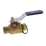 NIBC NJ838H8 S-585-70-66-HC 3/4 in. DZR Bronze Full Port Solder x Hose 600# Ball Valve - Image 2