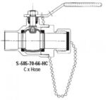 NIBC NJ838H8 S-585-70-66-HC 3/4 in. DZR Bronze Full Port Solder x Hose 600# Ball Valve - Image 5