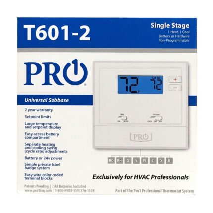RUUD T601-2 Non-Programmable 1H/1C Thermostat